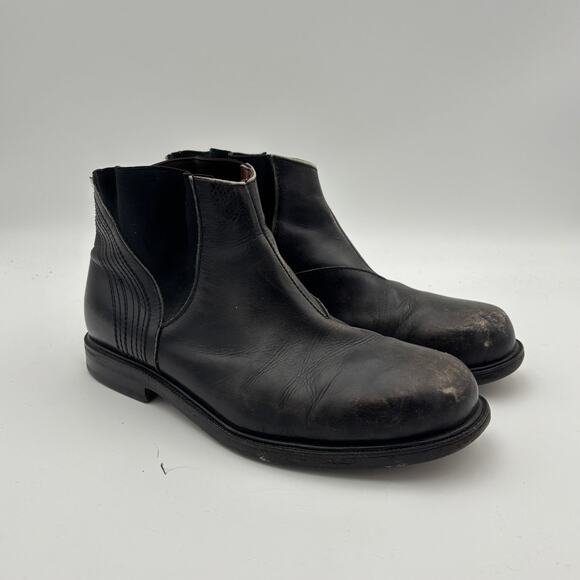 Vintage 90s Dirk Bikkembergs Hommes Leather Chelsea Boots Men's 44 US 11 - Picture 1 of 16